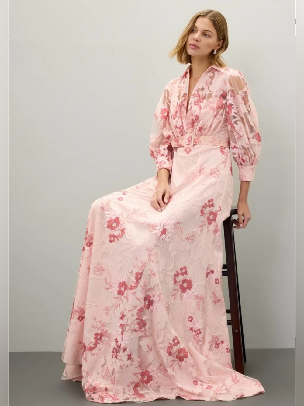 Badgley Mischka Lace Applique Shirt Dress size 2. - Picture 6 of 15